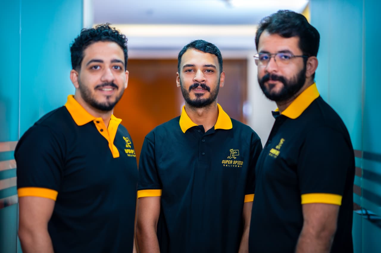 Super Speed Delivery team together